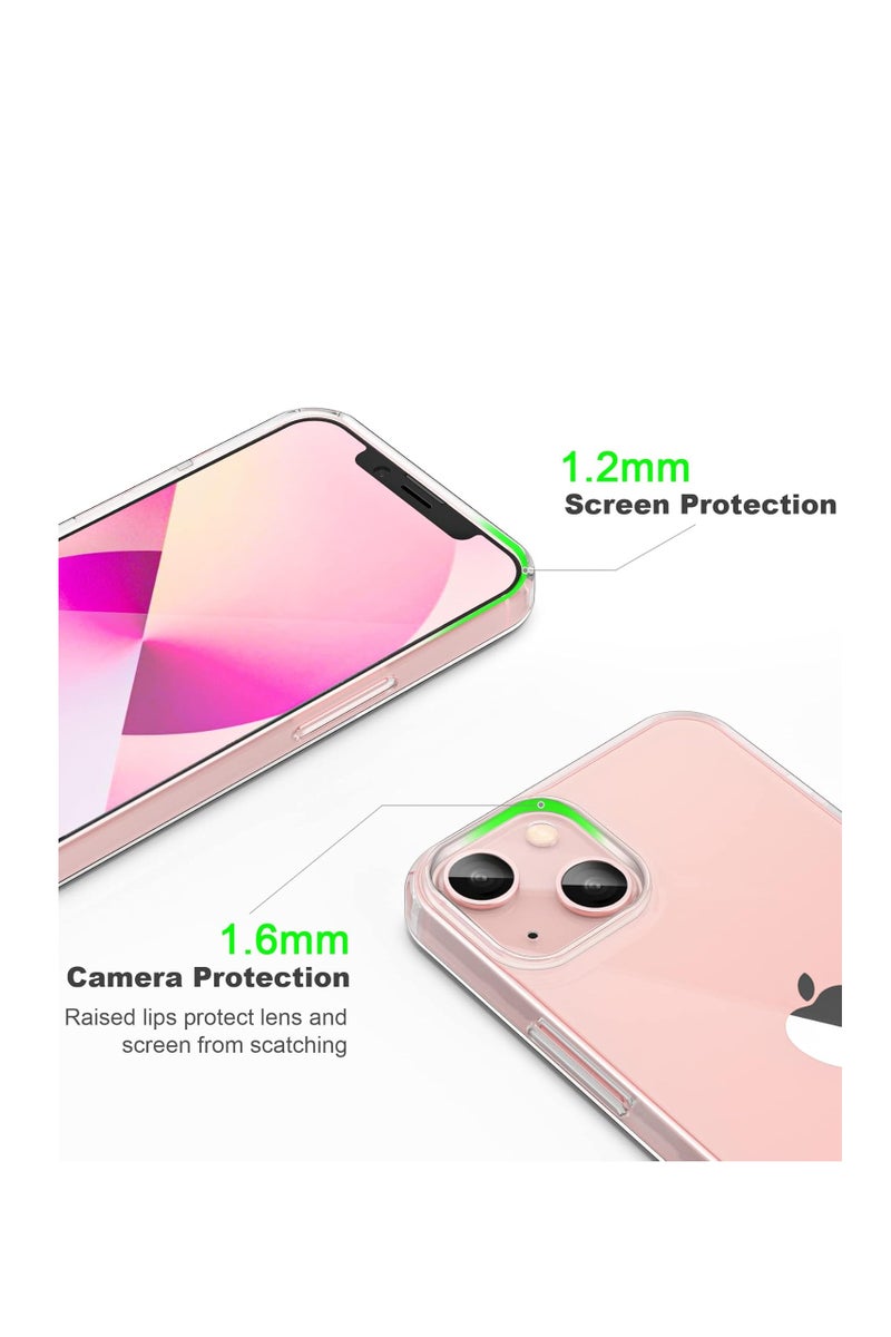 أوكيس جراب شفاف OUCASE لموبايل iPhone 13 / 14 | تصميم نحيف ومميز | مسكة ضد الانزلاق | حماية من الصدمات والخدوش - Image 5
