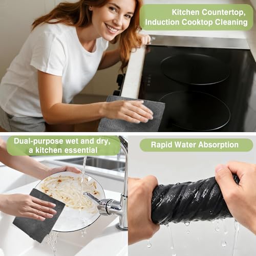 FRAGRANTGARDEN Thickened Magic Cleaning Cloth, Reusable Magic Cleaning Cloths for Glass, Streak Free Microfiber Magic Cleaning Cloth Reusable Rags for Kitchen, Windows, Mirrors, Cars (5) - Image 3