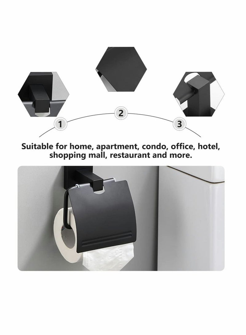 Captaintech Toilet Tissue Roll Dispenser Toilet Roll Holder Bathroom Kitchen Wall Mount Toilet Paper Roll Holder for Bathroom Kitchen Washroom - Image 3