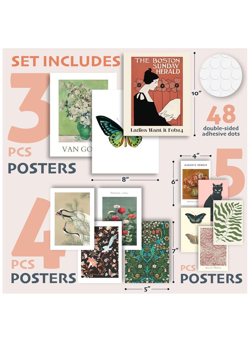 مؤسسة فكرة اليوم ديكورات حائط انتقائية - مطبوعات فنية حائطية انتقائية عتيقة، ديكورات جمالية عصرية انتقائية، ديكورات منزلية انتقائية حديثة، مطبوعات حائطية ملونة من معرض بوهو لغرفة النوم (بدون إطار) - Image 2