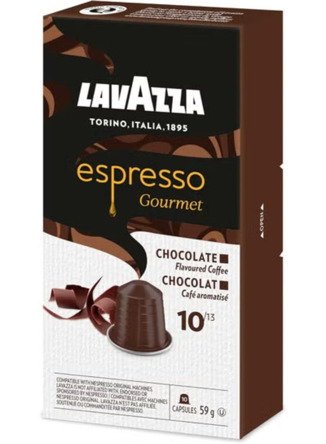 لافازا نسبريسو إسبريسو بنكهة الشوكولاتة الفاخرة (Gourmet Chocolate)، 100% أرابيكا، كبسولات ألومنيوم متوافقة مع أنظمة نسبريسو الأصلية (Original)، عبوة تحتوي على 10 كبسولات. - Image 3