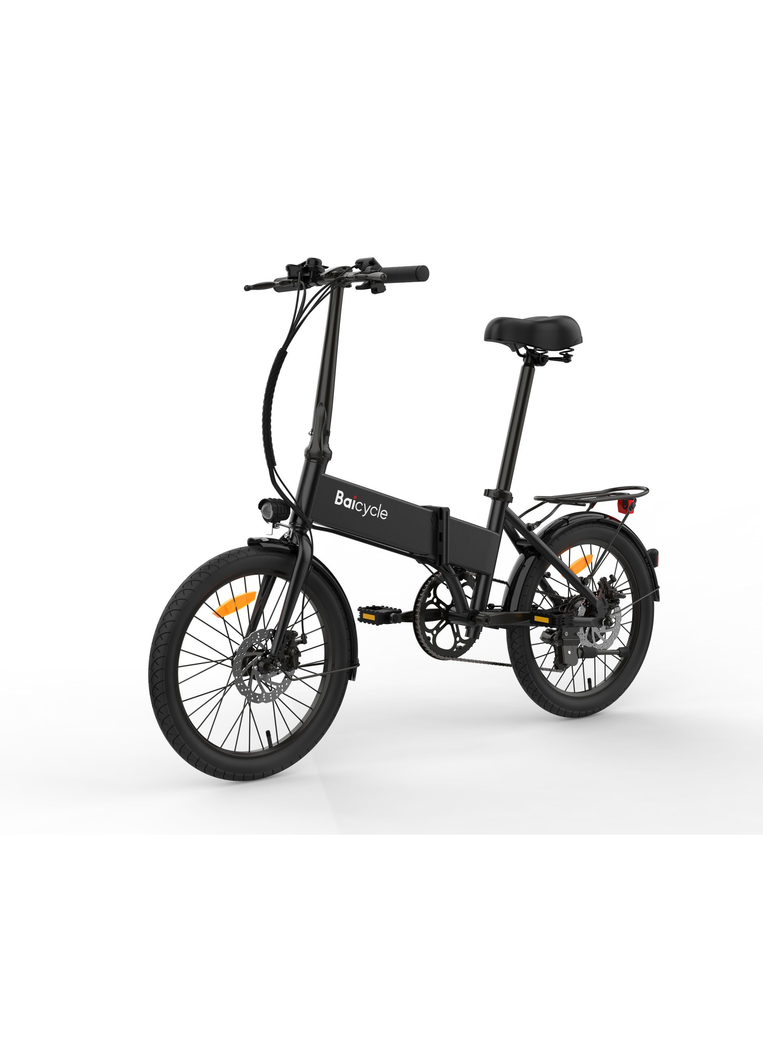 Baicycle Electric Bike , Foldable bike, Ebike 300W Motor, with 36V 10.4Ah Removable Battery, 25-45Km/h，with 300W Brushless Motor,APP Control,  20" Tires and Front Fork Suspension (Black) 