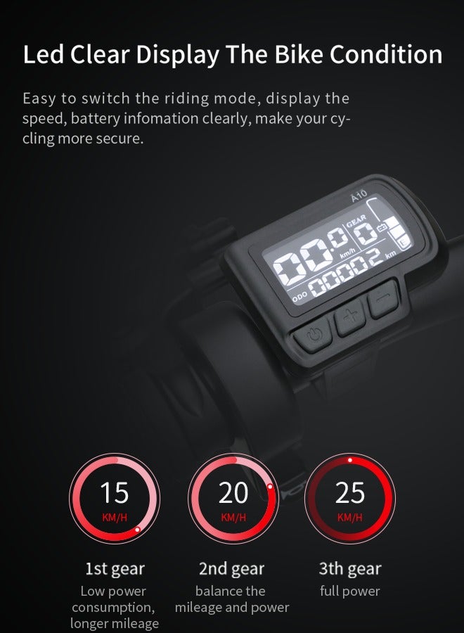 Electric Bike , Foldable bike, Ebike 300W Motor, with 36V 10.4Ah Removable Battery, 25-45Km/h,with 300W Brushless Motor,APP Control, 20" Tires and Front Fork Suspension (Black)