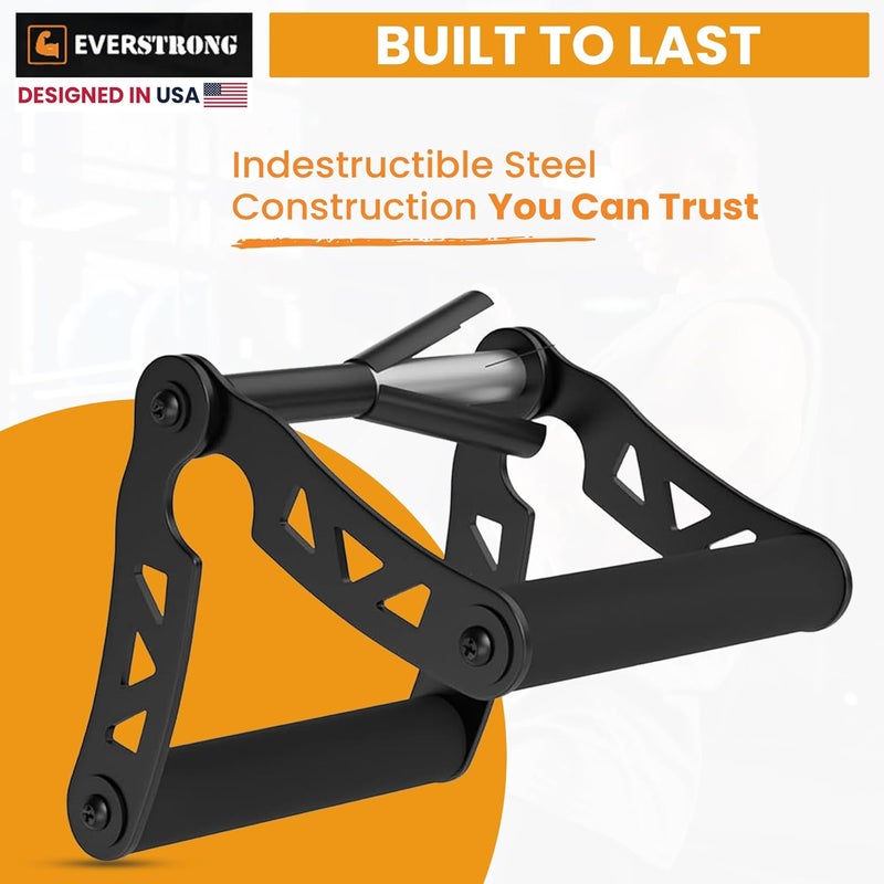 EVER STRONG T Bar Row Attachment with V Bar Attachment Landmine Handle - 360 Swivel Landmine Attachment for Barbell for Full-Body Workout in Home Gym - Small Spaces - Deadlifts Squats Landmine Stand - Image 3