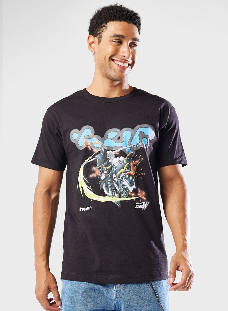 هاف تيشيرت مزين بطبعة - Image 1