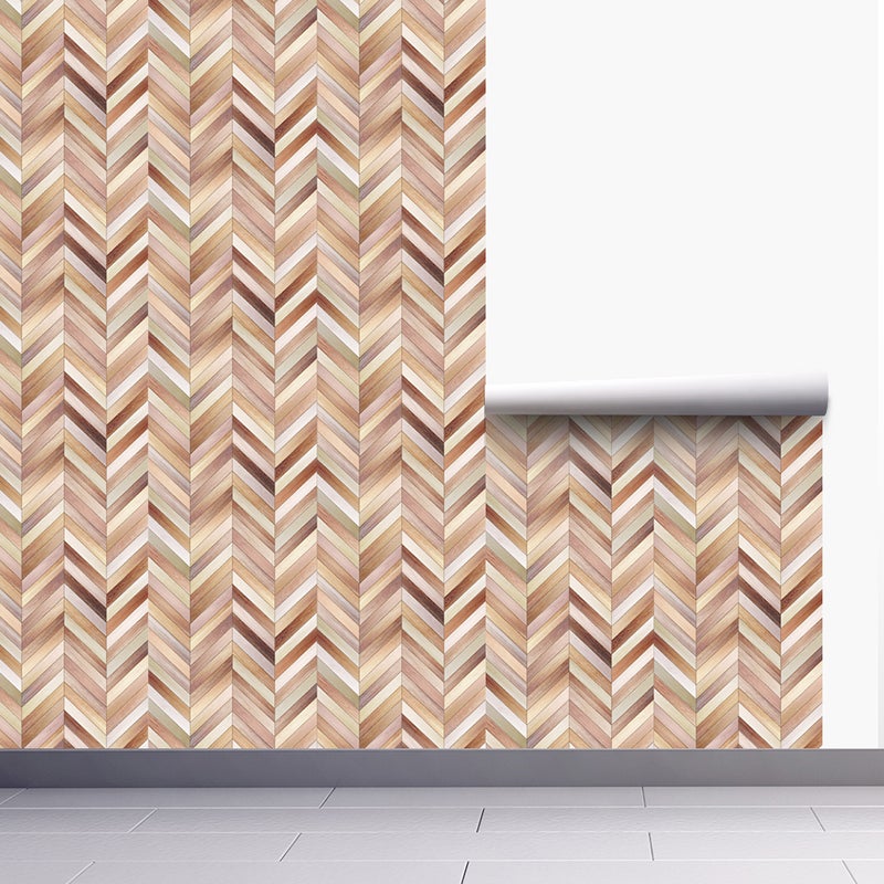 1PC Wood Grain Seamless Wall Sticker Wallpaper Fashion Wall Decal Decorative Sticker for Home Living Room Bedroom (45x300cm) - Image 3