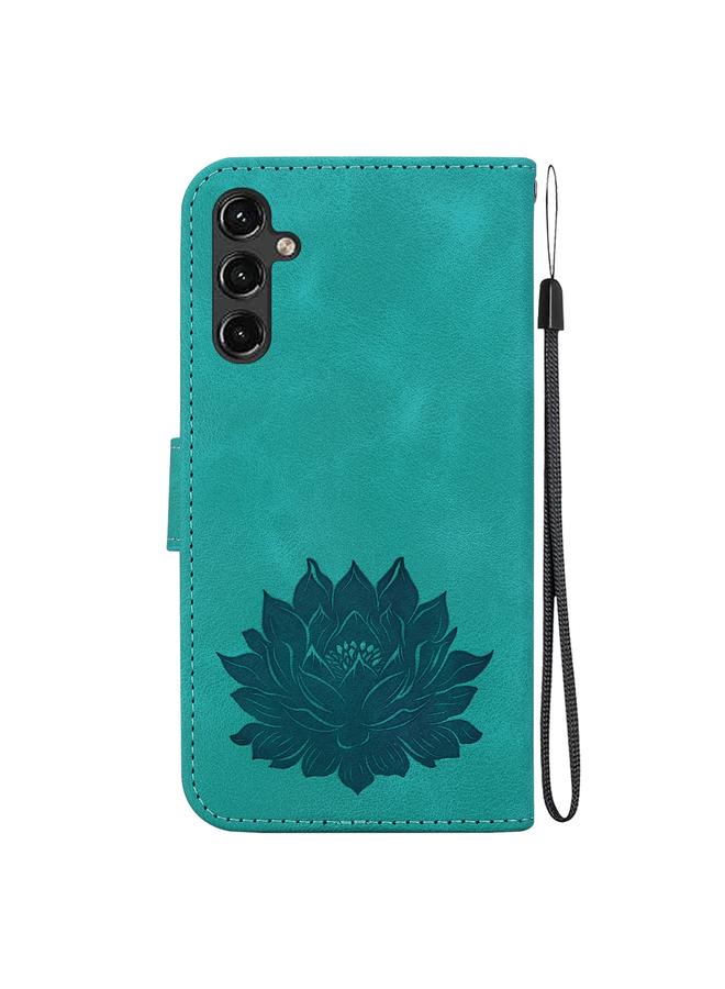 erorex Case For Samsung Galaxy A14 5G Lotus Embossed Leather Phone Case - Image 3