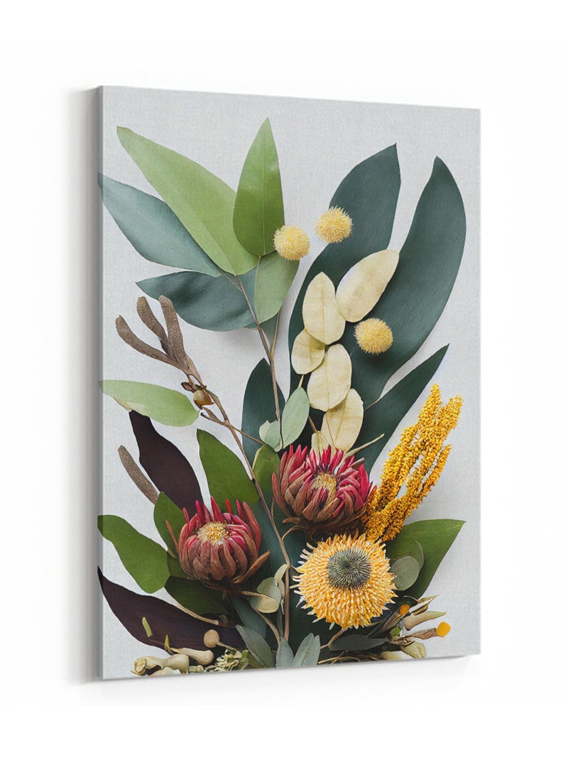 لوحة كانفاس على إطار خشبي بتصميم باقة من الزهور - Image 4