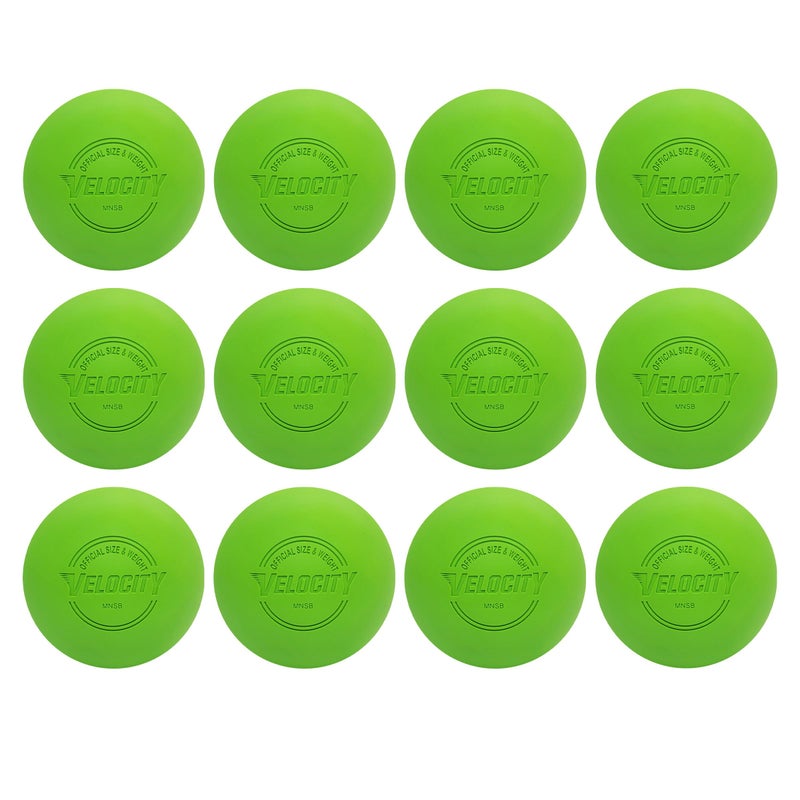 Velocity Practice Lacrosse Balls - 1, 2, 3, 6, 12, 18, 24, 36, 60 and 120 Packs - Official Size and Weight - Lime Green - Image 1
