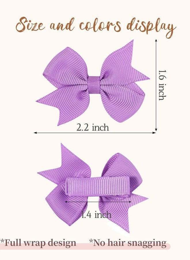 doboi Hair Clips 100PCS 2" Infant Grosgrain Boutique Ribbon Mini Bows for Girls Teens Infants Kids Toddlers Newborn - 50 Pairs Set - Image 2