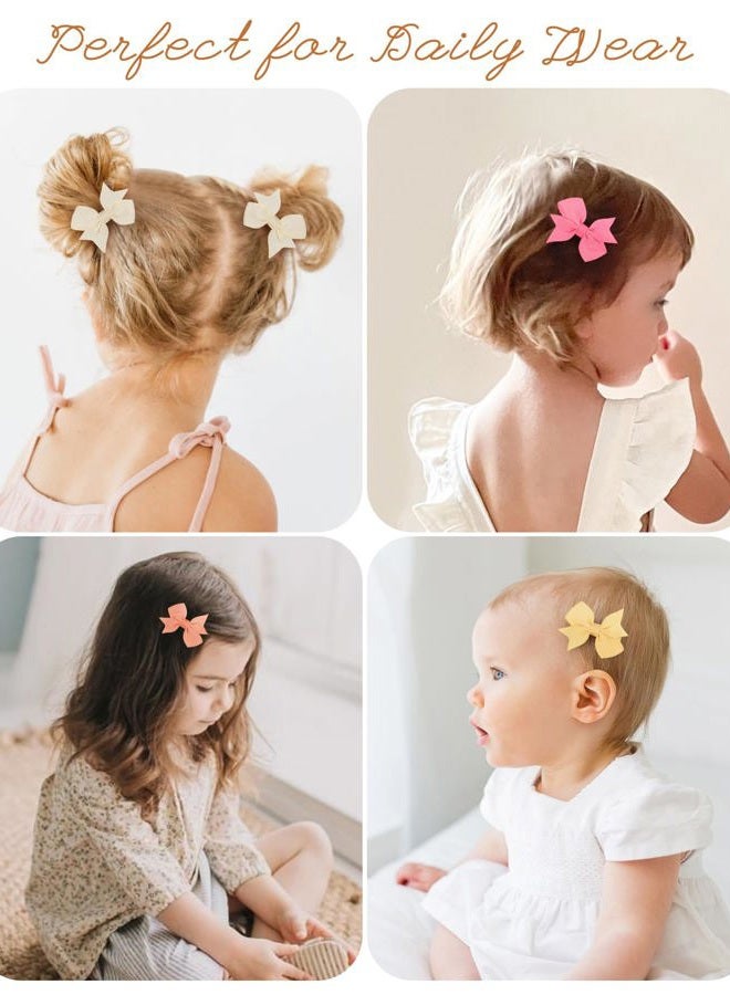 doboi Hair Clips 100PCS 2" Infant Grosgrain Boutique Ribbon Mini Bows for Girls Teens Infants Kids Toddlers Newborn - 50 Pairs Set - Image 4