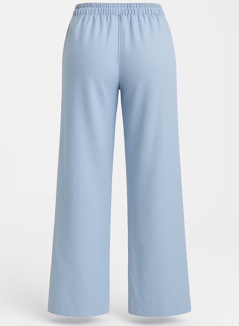 Soft Steps Women Linen Pants Baby Blue Size L  - Image 4