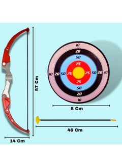 Storio Storio Outdoor Toys Bow and Arrow Archery Set Toy Set with Target Board - Dhanush Baan for Kids Girls Boys, Multicolor  - Image 4