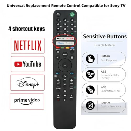 uehba Replacement Remote Control Controller Compatible for Sony BRAVIA XR55A90J 55", XR65A90J 65" A90J Series XR OLED 4K Ultra HD Smart TV - Image 3