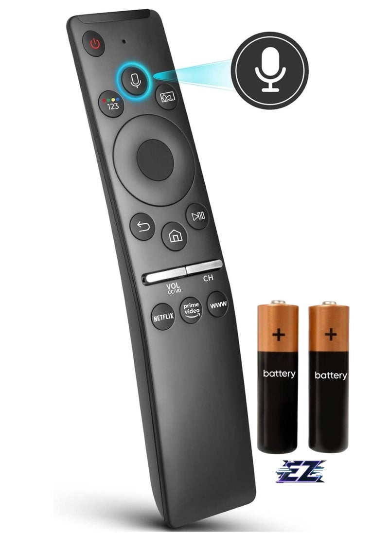 ELTRAZONE Voice Remote Control for Samsung Smart TV QLED UHD Curved Frame 4K 8K Q60 Q70 Q80 Q90 8 Series 9 TU8000 AU8000 CU7000 CU8000 with battery - Image 1