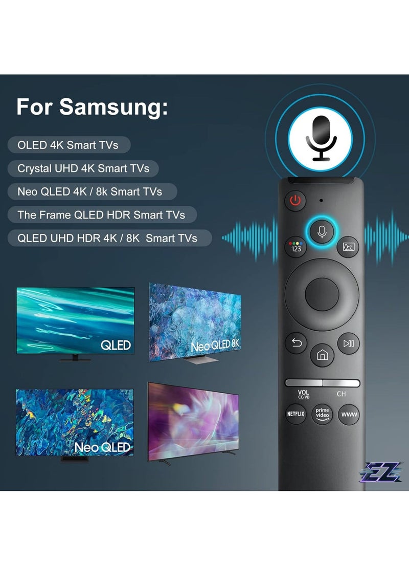 ELTRAZONE Voice Remote Control for Samsung Smart TV QLED UHD Curved Frame 4K 8K Q60 Q70 Q80 Q90 8 Series 9 TU8000 AU8000 CU7000 CU8000 with battery - Image 2