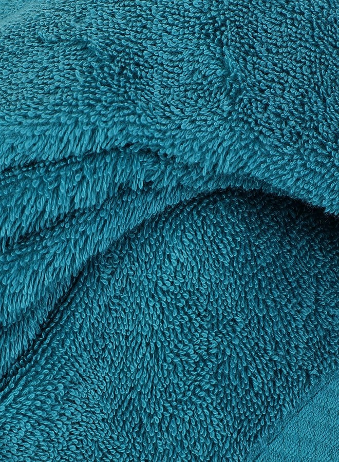 PiccoCasa 100% Cotton Hand Towels, 2 Pack Thick Face Towel Set Design, Super Soft and Highly Absorbent Hand Towel for Bathroom (Teal, 16 x 30 Inch) - Image 5