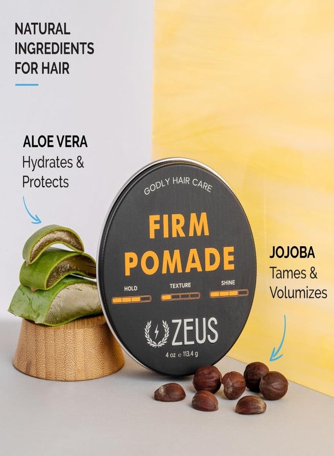 ZEUS Water-Based Pomade, Natural Shine All Day Hold - MADE IN USA (4 oz.) - Image 2