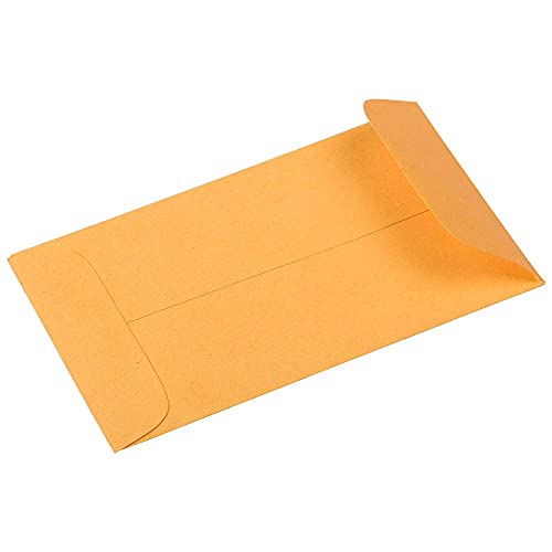 JAM PAPER #3 Coin Envelope - 2 1/2 x 4 1/4 - Brown Kraft Manila - 100/pack - Image 4