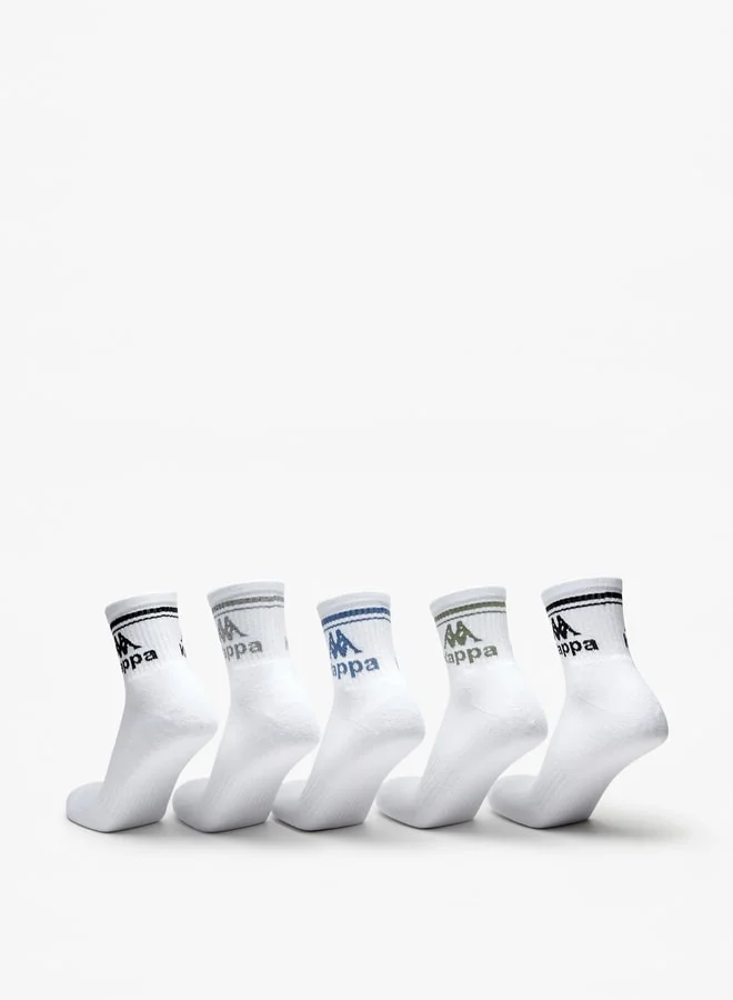 كابا Logo Detail Crew Length Sports Socks - Set of 5