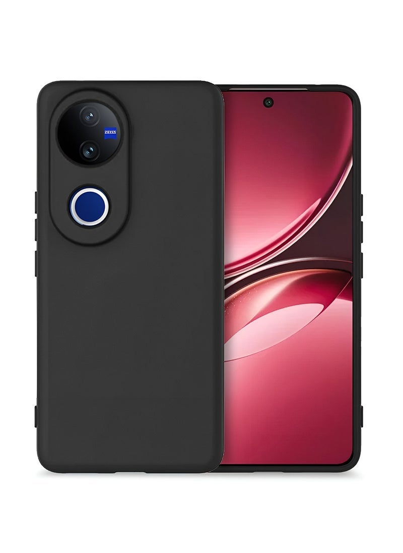 ELTRAZONE vivo V50 5G 2025 Premium Soft Liquid Silicone Case Cover – Black, Shockproof, Anti-Slip Grip, Slim Fit, Scratch-Resistant, Microfiber Lining, Matte Finish, Lightweight Protective Case - Image 1