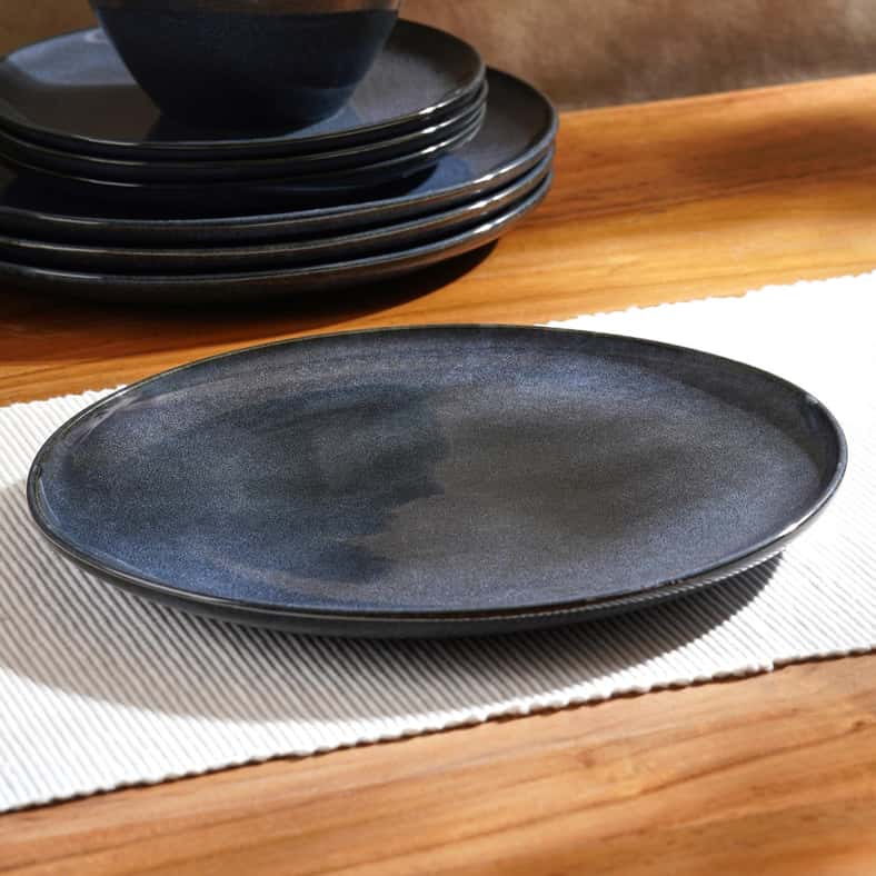 Pan Home طقم عشاء من السيراميك 16 قطعة أوبسيديان للجميع - Image 2