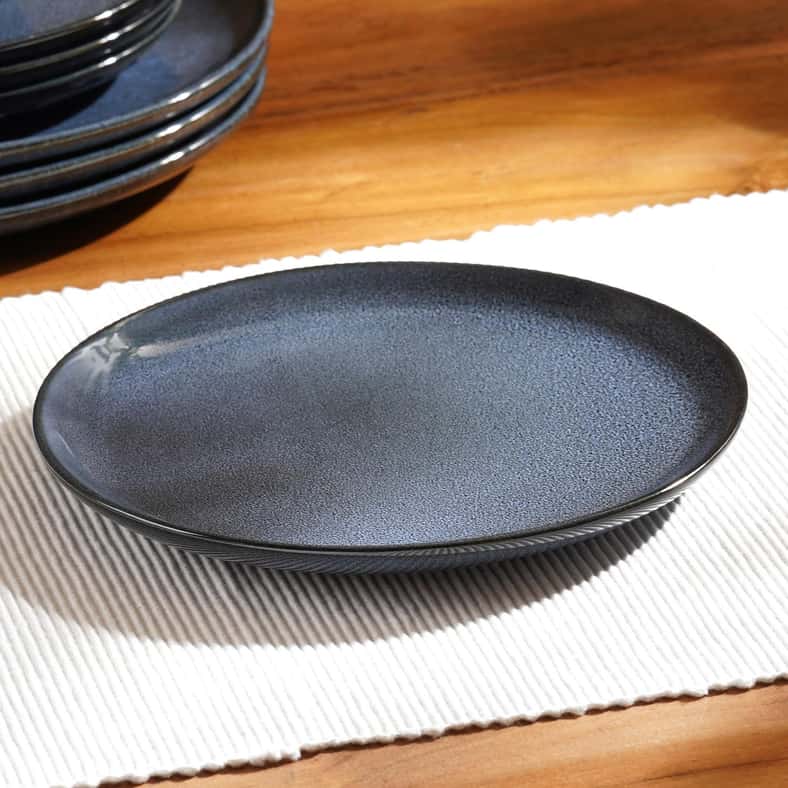 Pan Home طقم عشاء من السيراميك 16 قطعة أوبسيديان للجميع - Image 3