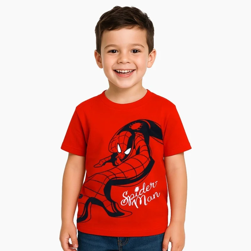 مارفل تيشيرت سبايدرمان للأولاد بأكمام قصيرة
