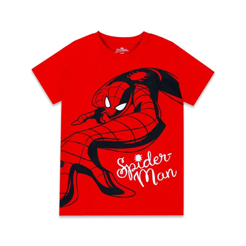 مارفل تيشيرت سبايدرمان للأولاد بأكمام قصيرة