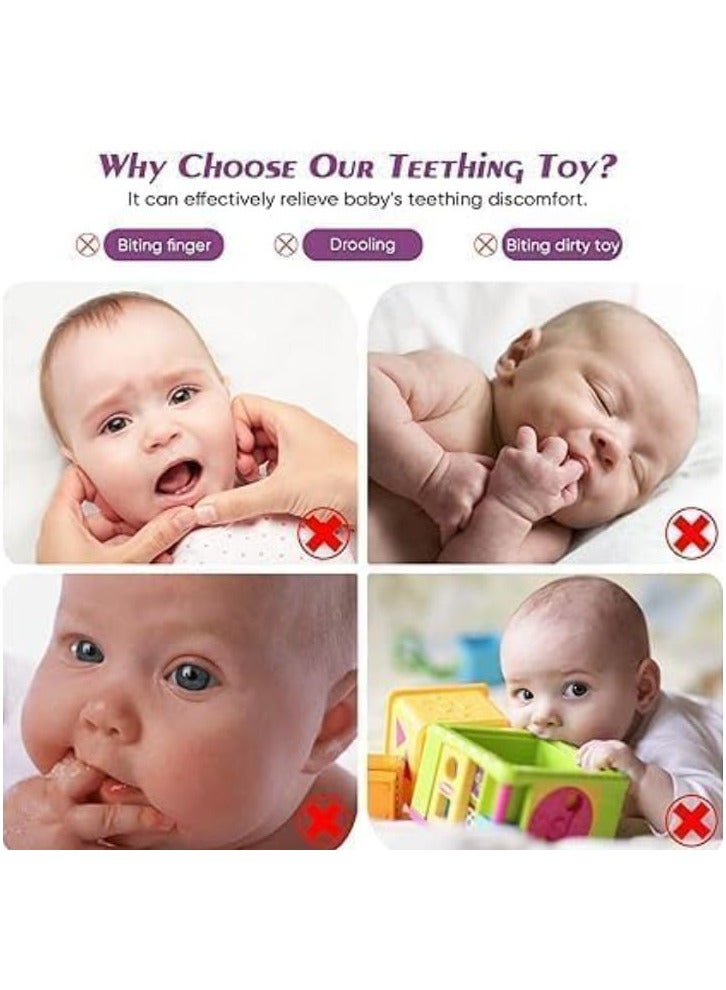 Baby Silicone Teether in Remote Control Shape, Safe for Infants, Made of Soft Silicone, Teething Toy and Dental Development Tool, Perfect Baby Shower Gift (Blue). - Image 4