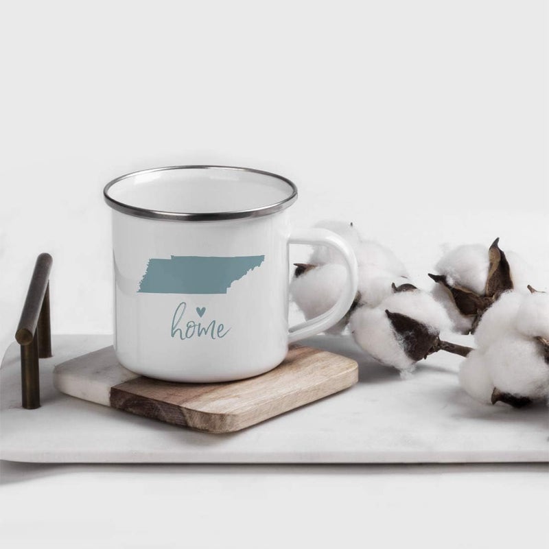 Andaz Press 11oz US State Stainless Steel Campfire Coffee Mug Gift Aqua Home Heart Tennessee 1Pack Metal Camping Camp Cup Long Distance Moving Away Hostess Graduation Gift - Image 2