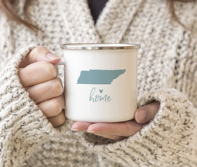 Andaz Press 11oz US State Stainless Steel Campfire Coffee Mug Gift Aqua Home Heart Tennessee 1Pack Metal Camping Camp Cup Long Distance Moving Away Hostess Graduation Gift - Image 3
