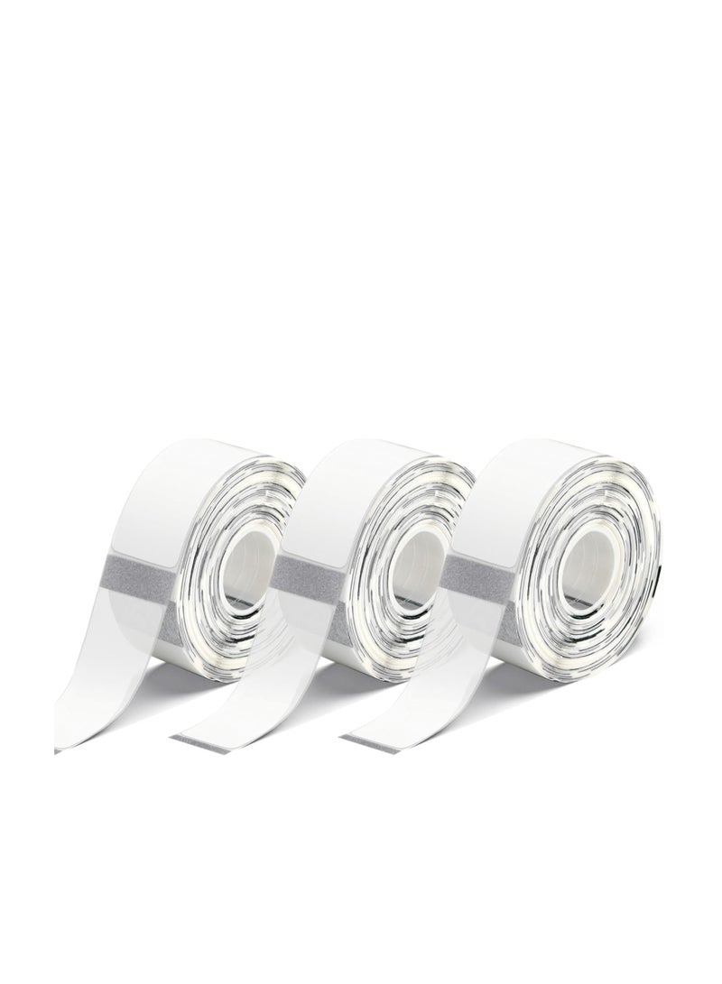 SYOSI شريط لاصق لطابعة ملصقات D30، شريط لاصق لصنع الملصقات - 15 مم × 30 مم (0.59 بوصة × 1.18 بوصة) ورق حراري لاصق ذاتي، ورق حراري أبيض لاصق، ملصقات تخزين منزلية، ذاتية اللصق، 3 لفات - Image 1