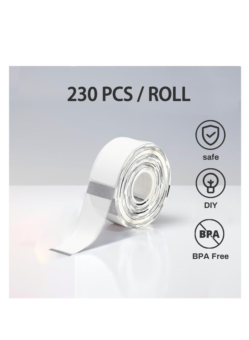 SYOSI شريط لاصق لطابعة ملصقات D30، شريط لاصق لصنع الملصقات - 15 مم × 30 مم (0.59 بوصة × 1.18 بوصة) ورق حراري لاصق ذاتي، ورق حراري أبيض لاصق، ملصقات تخزين منزلية، ذاتية اللصق، 3 لفات - Image 2