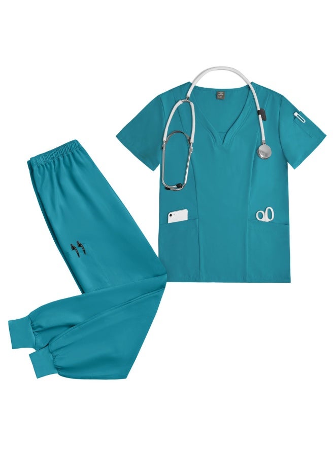 NIBEMINENT High Quality Doctor Nurse Scrub Set Hospital Uniforms Medical Scrubs Nurses Accessories Pet Clinic Work Clothes  Suits - Image 1