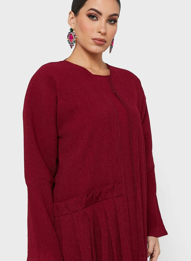 hayas closet Pocket Detail Abaya
