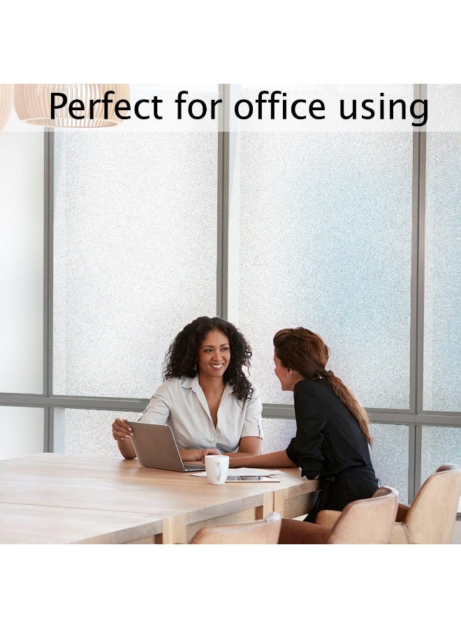 HIDBEA Frosted Window Privacy Film Heat Control UV Blocking, Static Cling Non-Adhesive Reusable Door coverings for Bathroom Home Office - Image 4