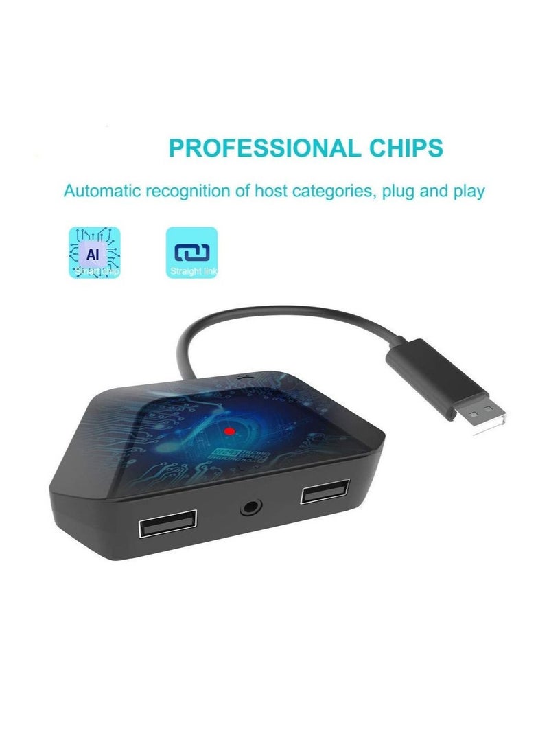 Captaintech Keyboard and Mouse Adapter with 3.5mm Audio Jack Compatible with for Nintendo Switch, for Xbox One, for PS4, for PS3. Perfect for Games Like for FPS, for TPS, for RPG and for RTS, etc. - Image 4