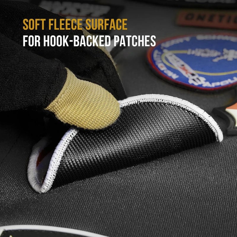 Tactical Patch Display, 43"x28" Funny Foldable Patches Panel Holder Board for Military Army Combat Morale Uniform, Hook Loop Emblems -Black - Image 3