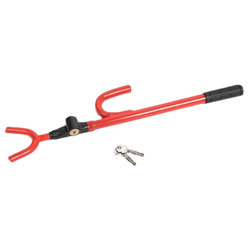 Car Steering Wheel Lock Anti-Theft Device Heavy Duty Premium Steel Car Lock with Adjustable Length Fit Anti-sawing Anti-shearing with 2 Keys for Car Truck Van and SUV - Image 1