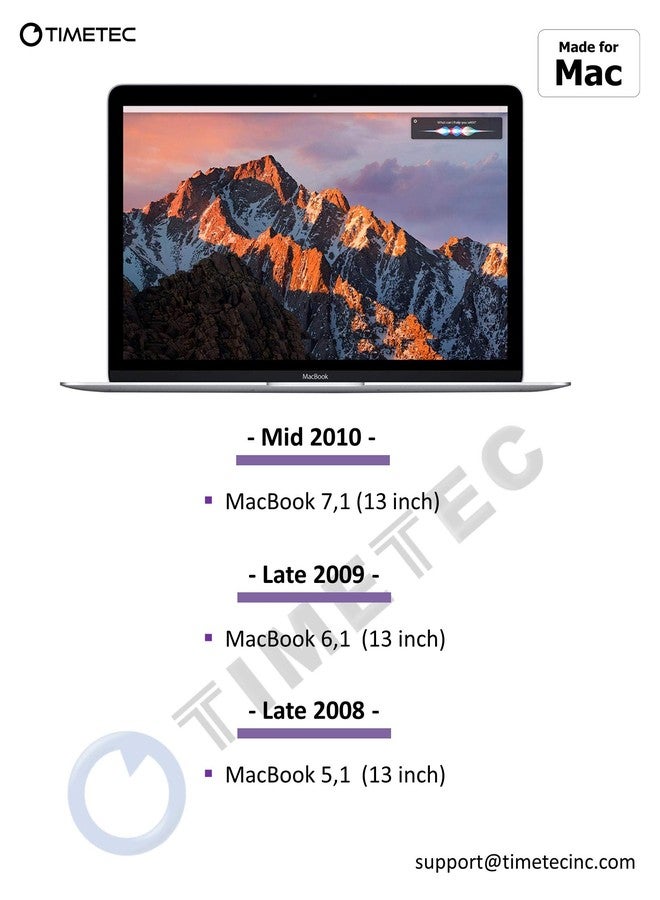 تايم تيك مجموعة ذاكرة Timetec سعة 8 جيجابايت (قطعتان × 4 جيجابايت) متوافقة مع ذاكرة Apple DDR3 بسرعة 1067 ميجاهرتز / 1066 ميجاهرتز PC3-8500 CL7 لأجهزة MacBook و MacBook Pro و iMac و Mac Mini (أواخر 2008، أوائل/منتصف/أواخر 2009، منتصف 2010) SODIMM لترقية ذاكرة الوصول العشوائي (RAM) لأجهزة Mac - Image 3