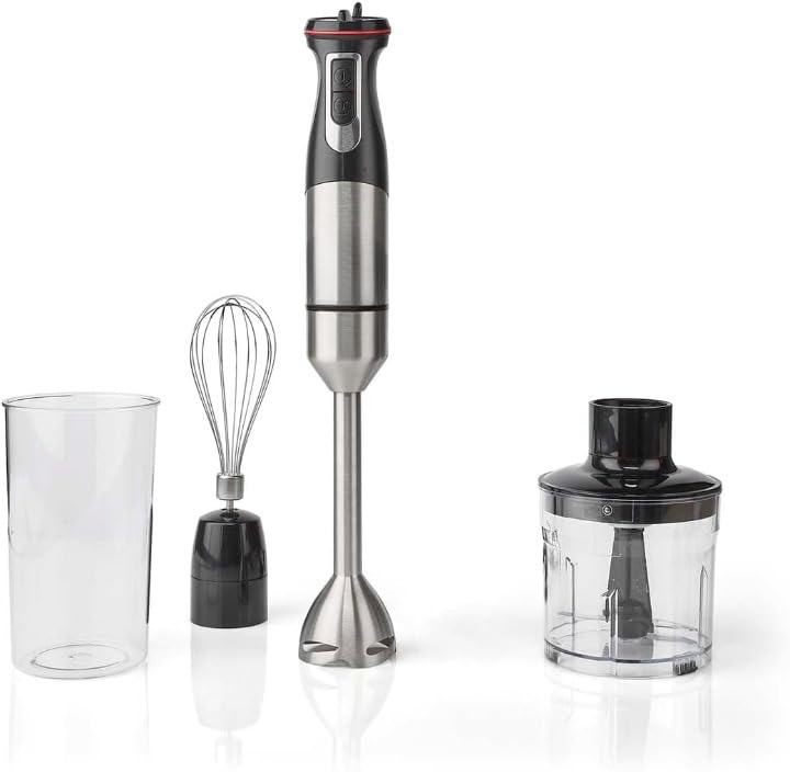 Derovan 800 W Hand Blender – Variable Speed Control with Turbo, Stainless Steel Shaft & Blade, Compact 4-in-1 Set - Image 1