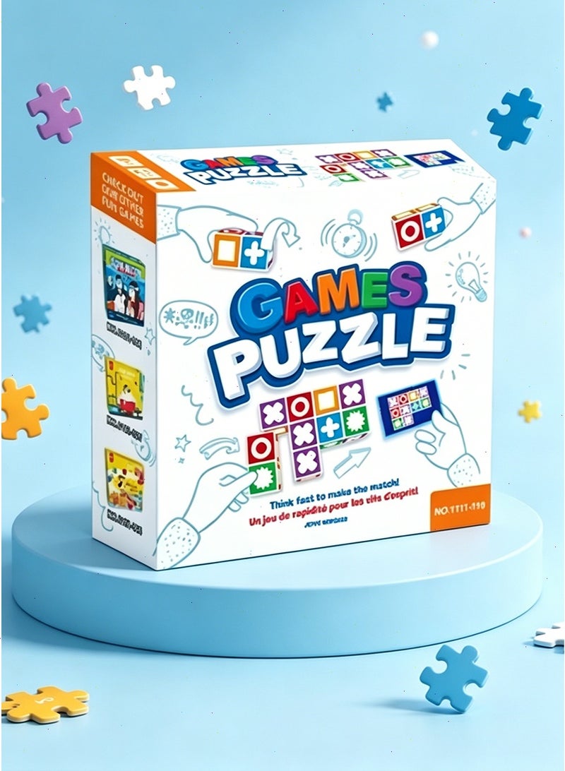 Block Puzzle Games, Matching Puzzle Game for Kids, Brain Teasers Toy, Perfect Gift for Ages 3+ - Image 1
