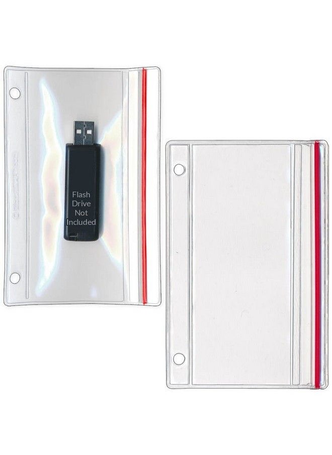 STORE SMART Storesmart Flash Drive Zipper Case For 3Ring Binders 50Pack Vinyl Plastic R1831Flash50  - Image 2