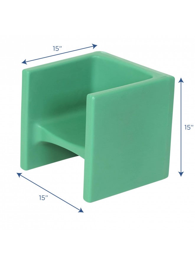 Children's Factory Children's Factory 3-in-1 Cube Chair for Kids, Flexible Seating Classroom Furniture, 1-Pack, Green  - Image 2
