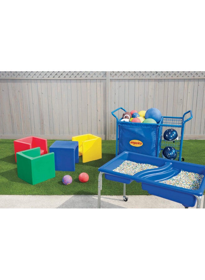 Children's Factory Children's Factory 3-in-1 Cube Chair for Kids, Flexible Seating Classroom Furniture, 1-Pack, Green  - Image 4