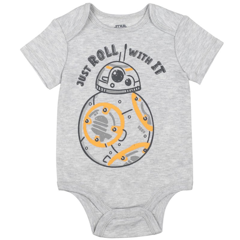 STAR WARS The Child Darth Vader Stormtrooper BB-8 Newborn Baby Boys 5 Pack Bodysuits Multicolor 3-6 Months - Image 5