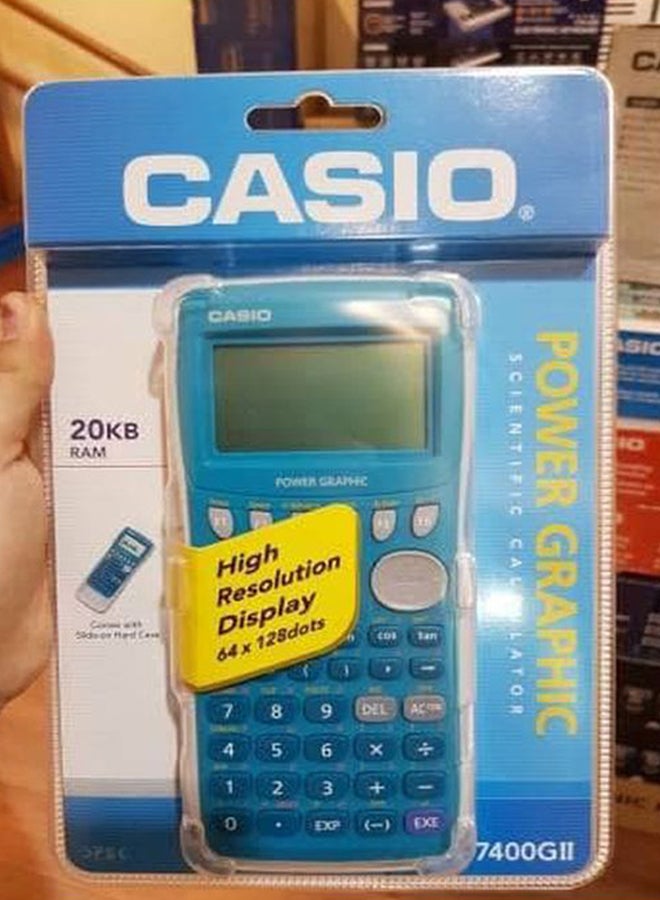 CASIO Mini Portable Calculator FX-7400GII-LC-DH Blue - Image 3