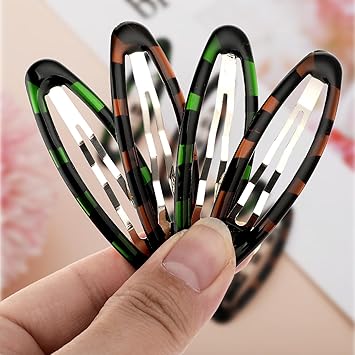 Bremorou 4 Pcs Barrettes For Fine Hair Snap Hair Clips For Women Large Snap Hair Clips Metal Snap Hair Clips Mini Snap Hair Clips Tortoiseshell Style Oval Snap Hair Barrettes French Hair Accessories - Image 4