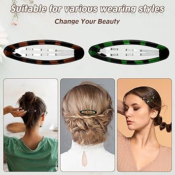 Bremorou 4 Pcs Barrettes For Fine Hair Snap Hair Clips For Women Large Snap Hair Clips Metal Snap Hair Clips Mini Snap Hair Clips Tortoiseshell Style Oval Snap Hair Barrettes French Hair Accessories - Image 3